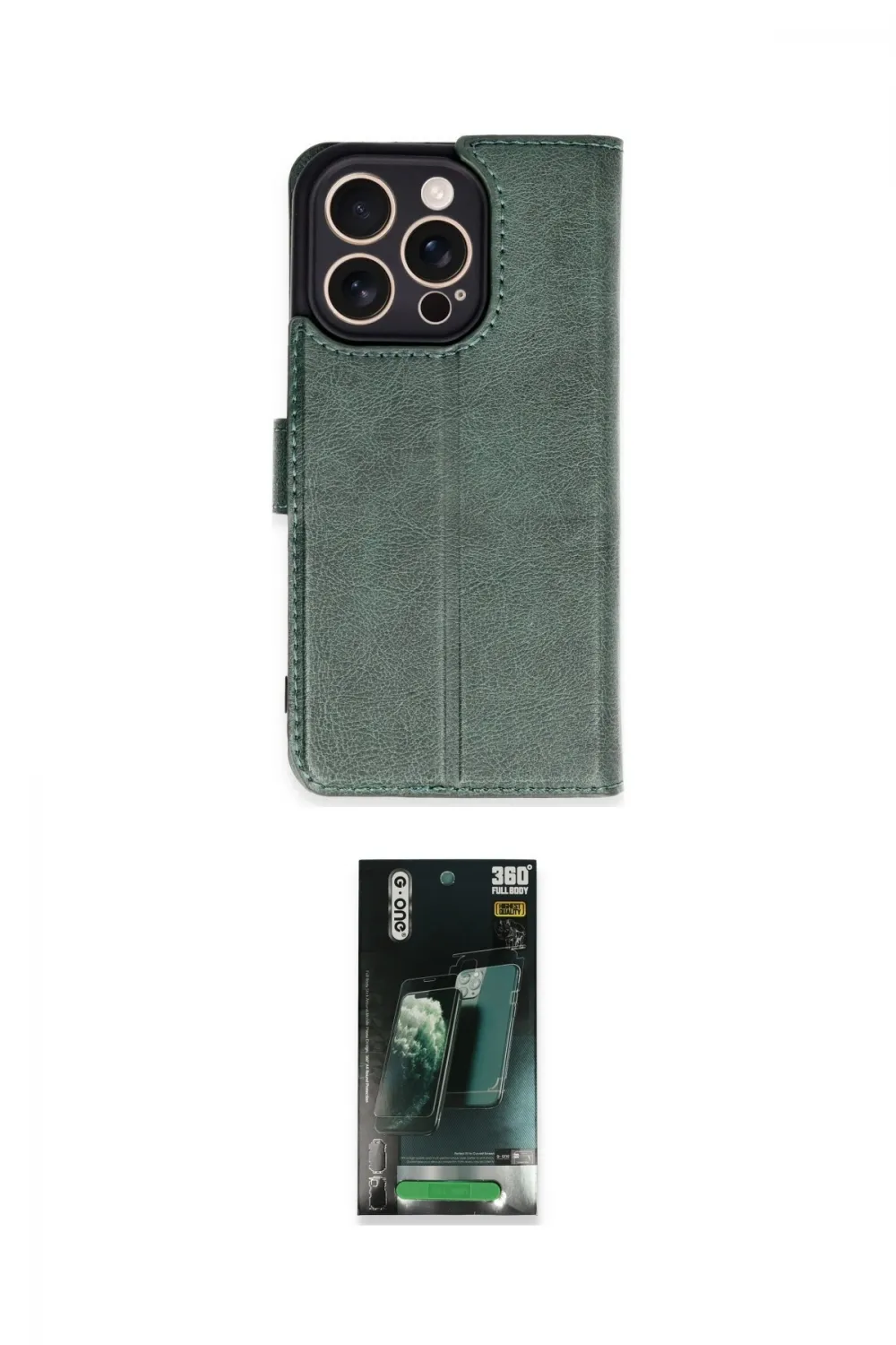 ieg™ iPhone 16 Pro Kılıf Siluet Işık Serisi - Siyah 360 Mat Full Body Arka Koruyucu
