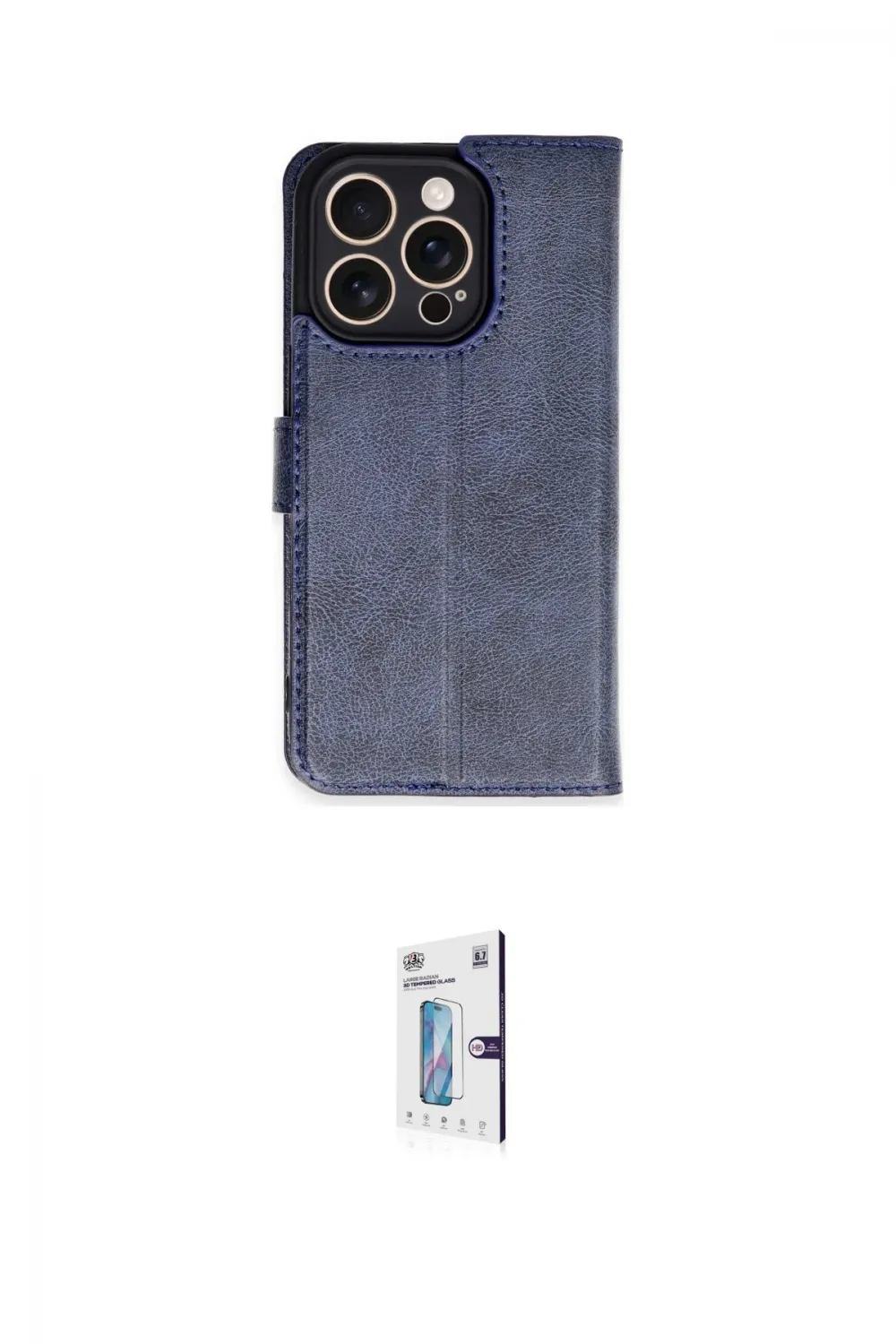 ieg™ iPhone 16 Pro Kılıf Siluet Işık Serisi - Siyah Bilvis 0.18mm Plus Cam Ekran Koruyucu