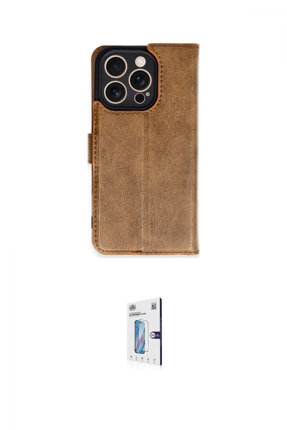 ieg™ iPhone 16 Pro Kılıf Siluet Işık Serisi - Siyah Bilvis 0.18mm Plus Cam Ekran Koruyucu