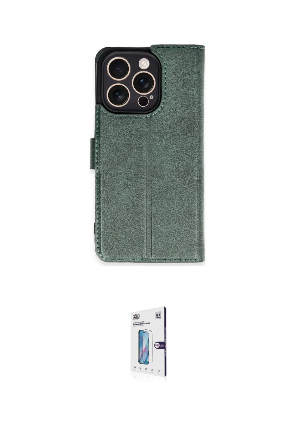 ieg™ iPhone 16 Pro Kılıf Siluet Işık Serisi - Siyah Bilvis 0.18mm Plus Cam Ekran Koruyucu