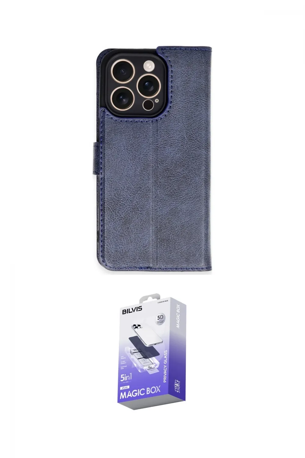 ieg™ iPhone 16 Pro Kılıf Siluet Işık Serisi - Siyah Bilvis 5in1 5D Magic Hayalet Cam Ekran Koruyucu