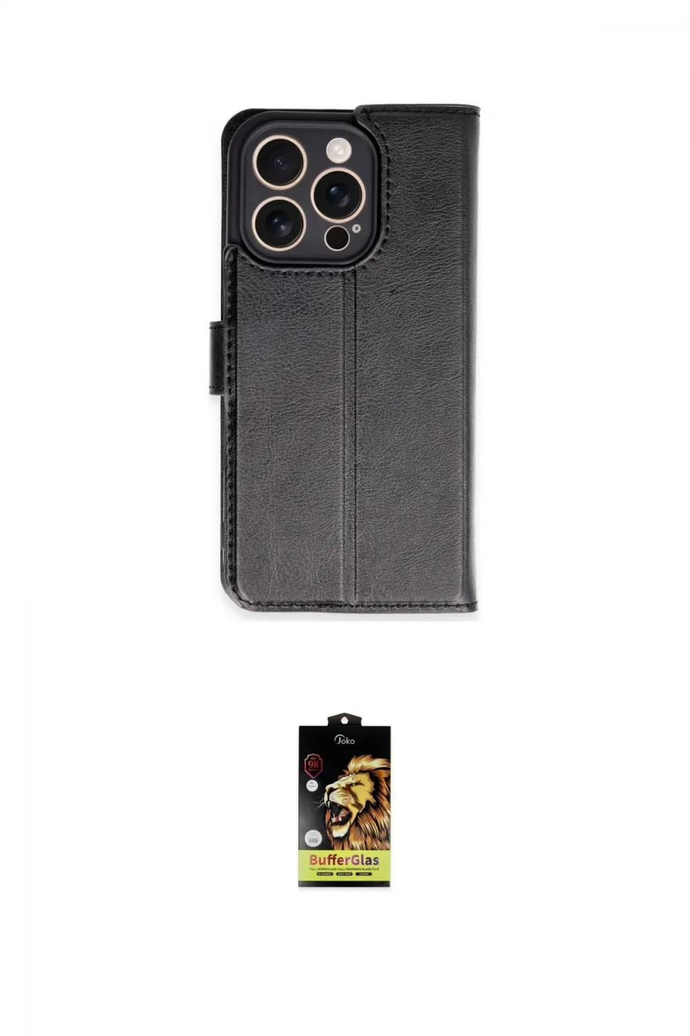 ieg™ iPhone 16 Pro Kılıf Siluet Işık Serisi - Siyah Buffer Cam Ekran Koruyucu