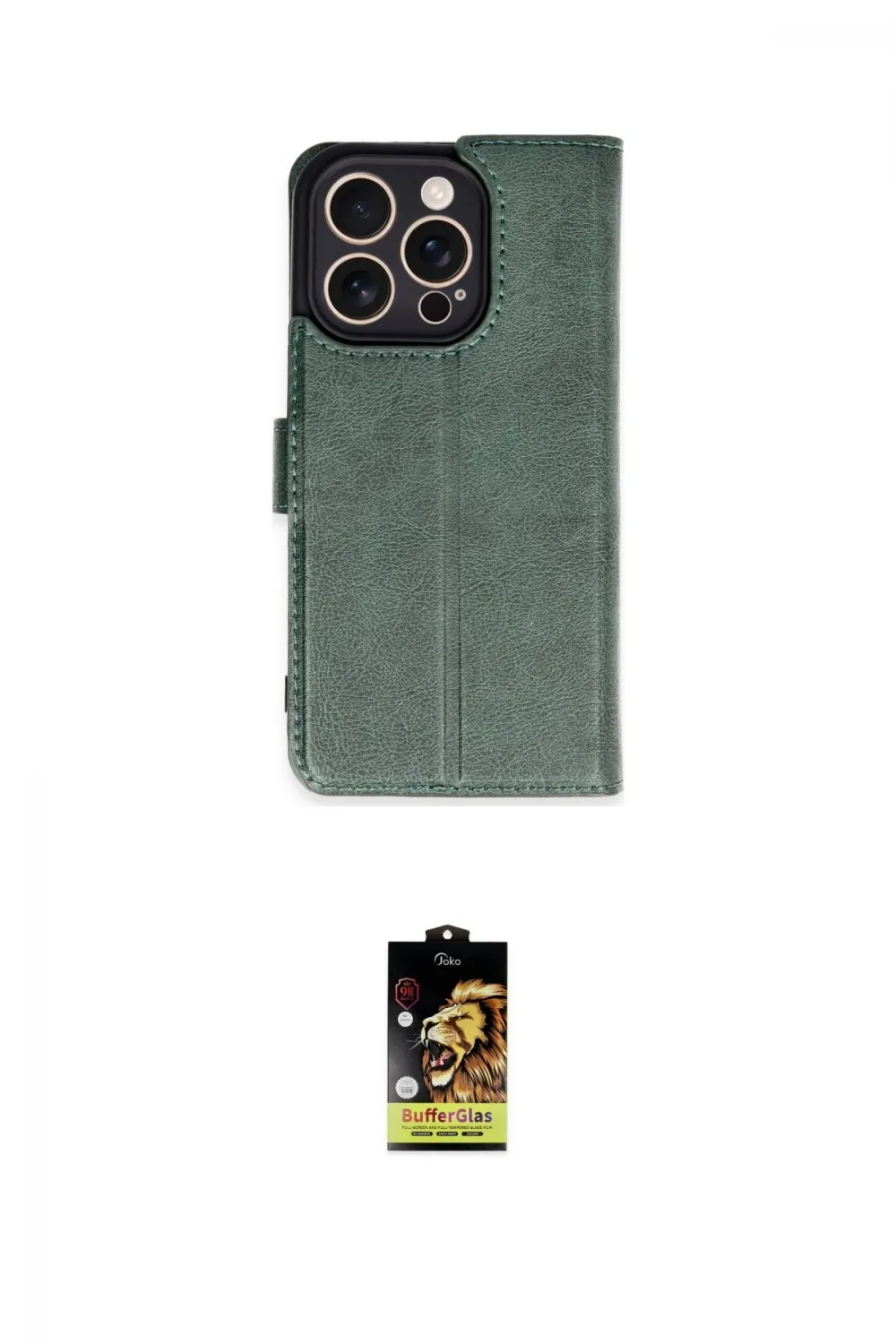ieg™ iPhone 16 Pro Kılıf Siluet Işık Serisi - Siyah Buffer Cam Ekran Koruyucu