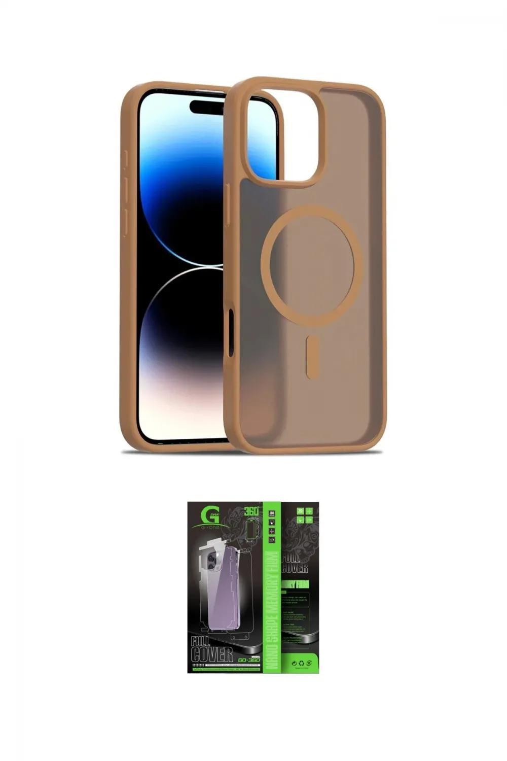 ieg™ iPhone 16 Pro Kılıf Siluet Minimal Prime - Şeffaf 360 Full Body Arka Koruyucu
