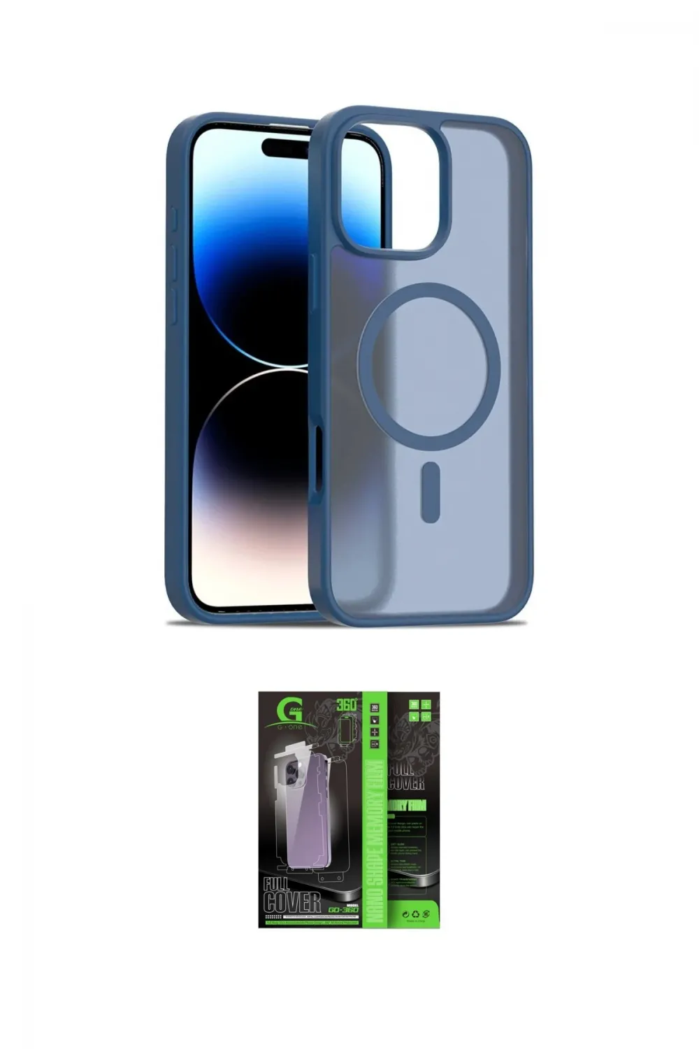 ieg™ iPhone 16 Pro Kılıf Siluet Minimal Prime - Şeffaf 360 Full Body Arka Koruyucu