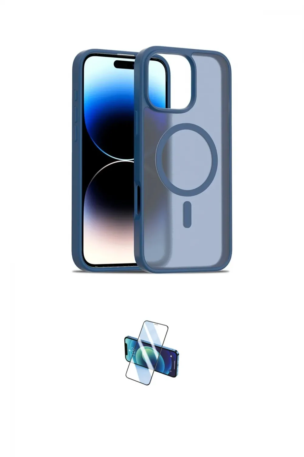 ieg™ iPhone 16 Pro Kılıf Siluet Minimal Prime - Siyah 3D Antistatik Seramik Nano Ekran Koruyucu