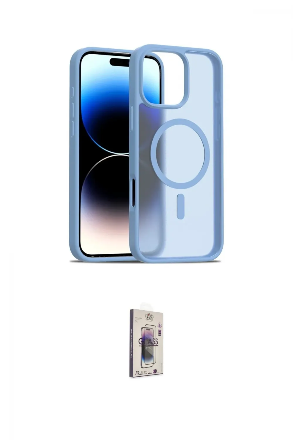 ieg™ iPhone 16 Pro Kılıf Siluet Minimal Prime - Siyah Bilvis 3D Cam Ekran Koruyucu