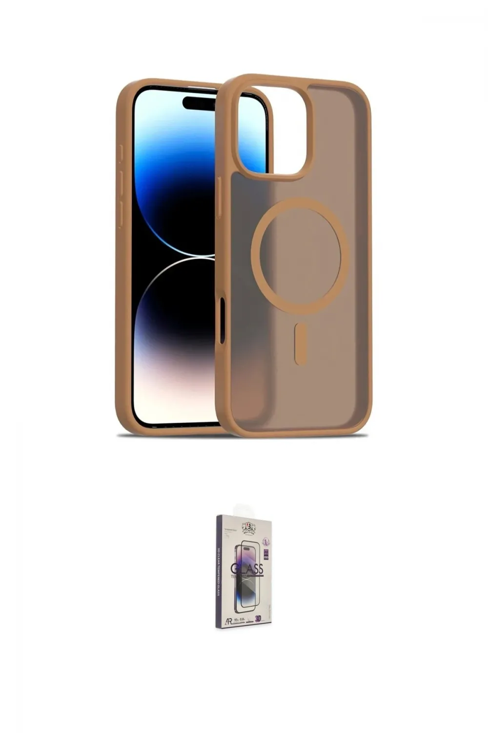 ieg™ iPhone 16 Pro Kılıf Siluet Minimal Prime - Siyah Bilvis 3D Cam Ekran Koruyucu