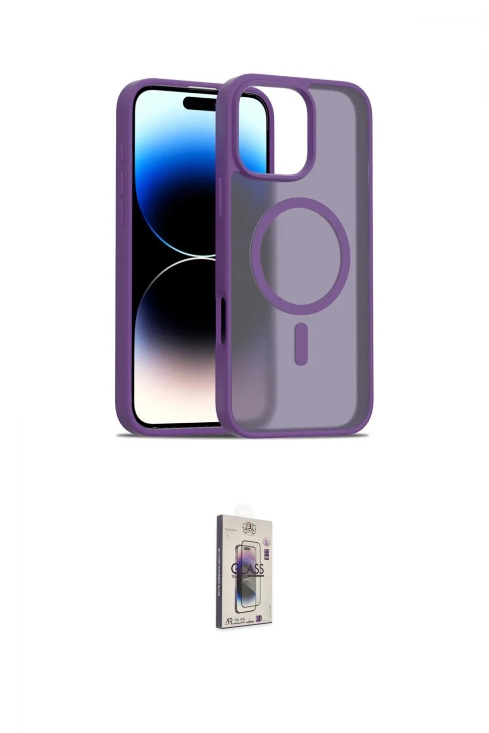 ieg™ iPhone 16 Pro Kılıf Siluet Minimal Prime - Siyah Bilvis 3D Cam Ekran Koruyucu
