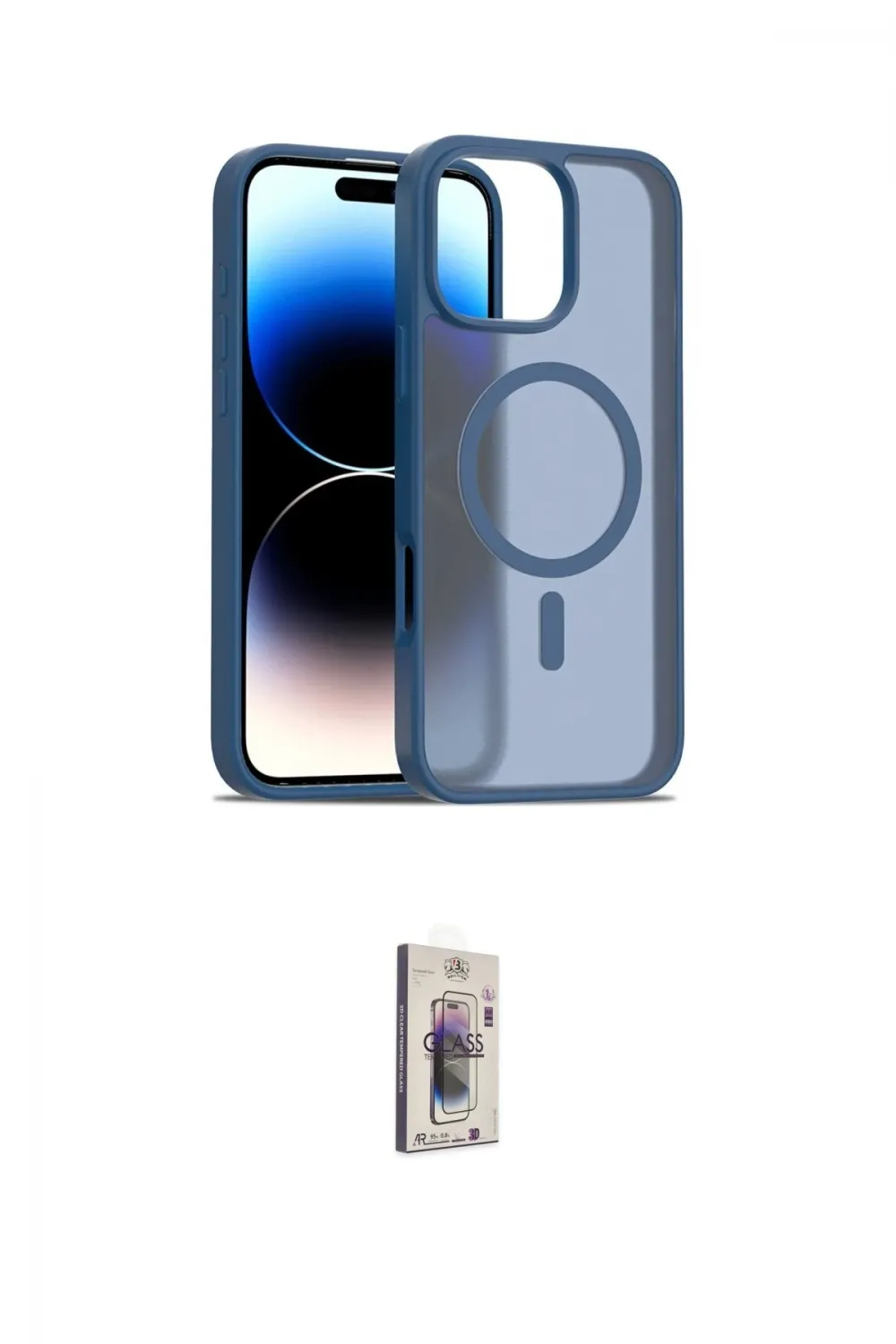 ieg™ iPhone 16 Pro Kılıf Siluet Minimal Prime - Siyah Bilvis 3D Cam Ekran Koruyucu
