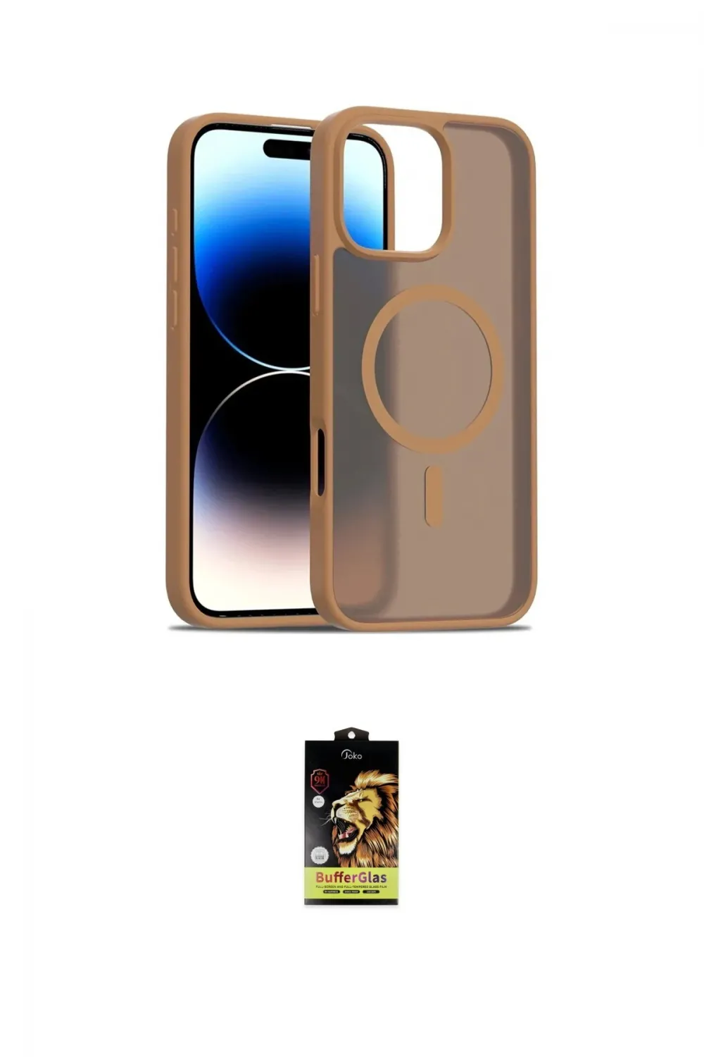 ieg™ iPhone 16 Pro Kılıf Siluet Minimal Prime - Siyah Buffer Cam Ekran Koruyucu