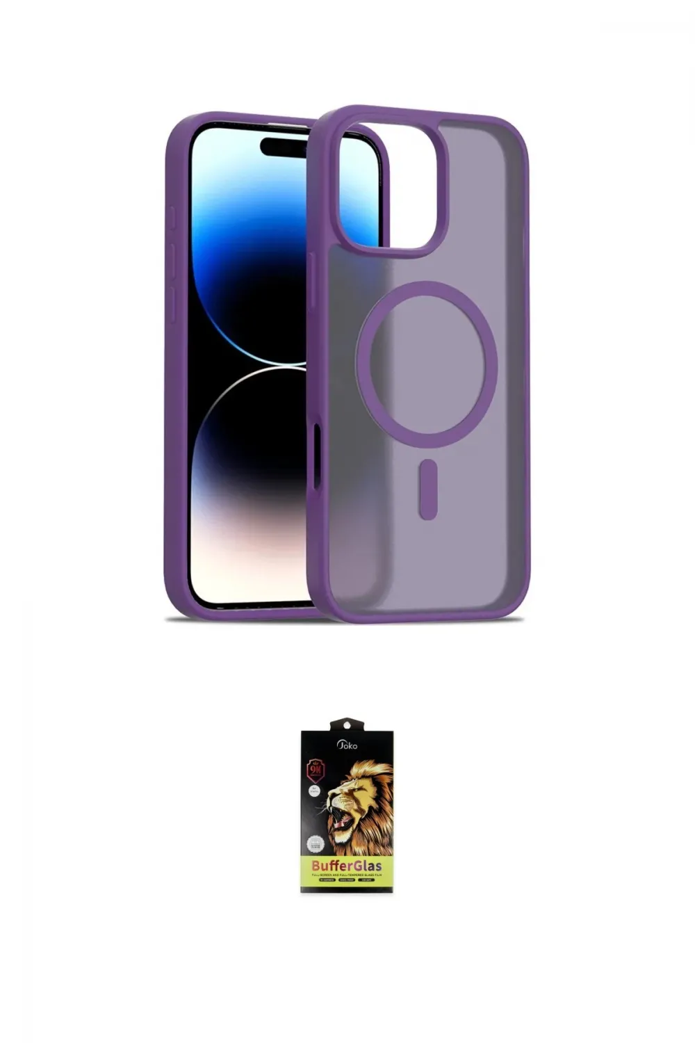 ieg™ iPhone 16 Pro Kılıf Siluet Minimal Prime - Siyah Buffer Cam Ekran Koruyucu