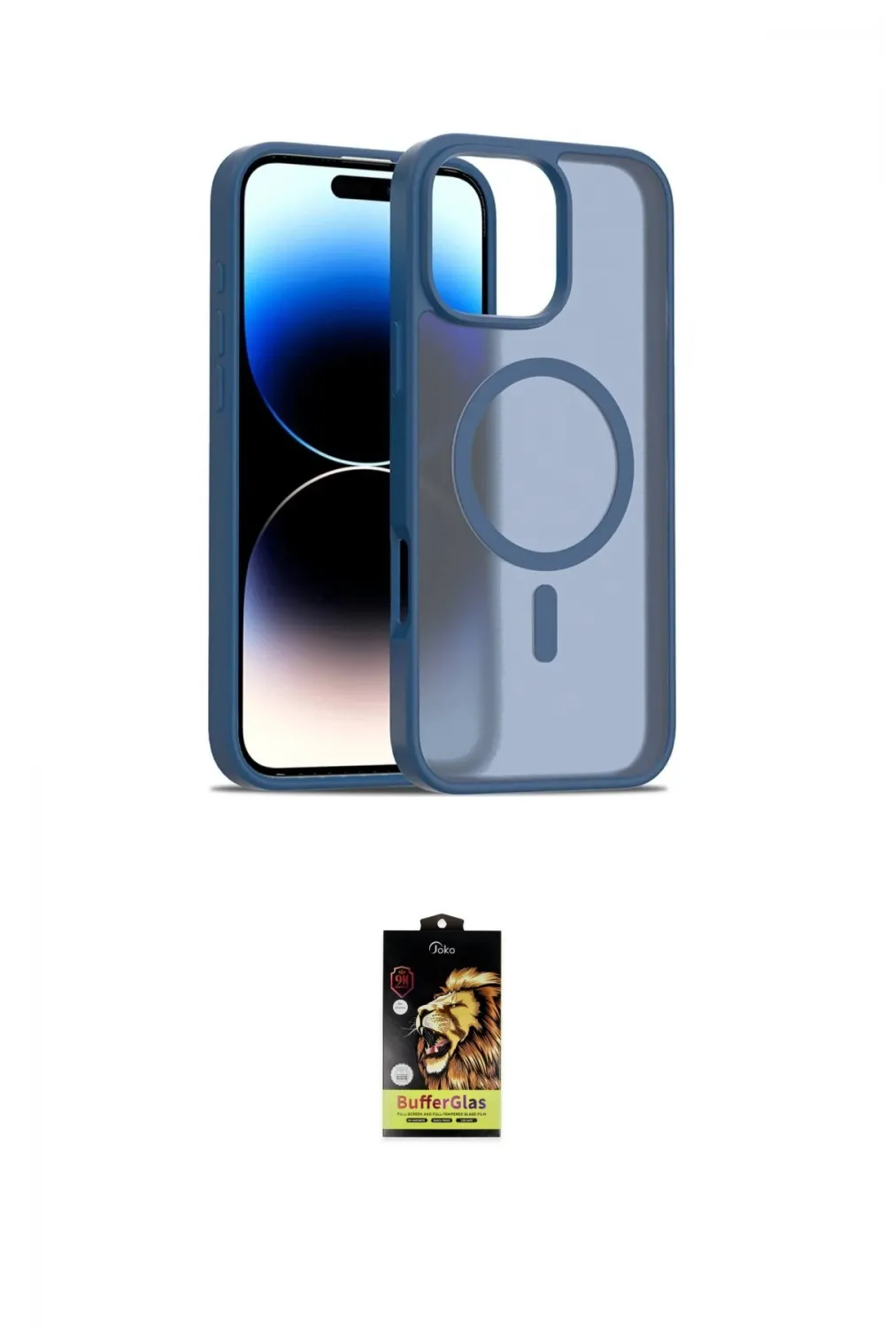 ieg™ iPhone 16 Pro Kılıf Siluet Minimal Prime - Siyah Buffer Cam Ekran Koruyucu
