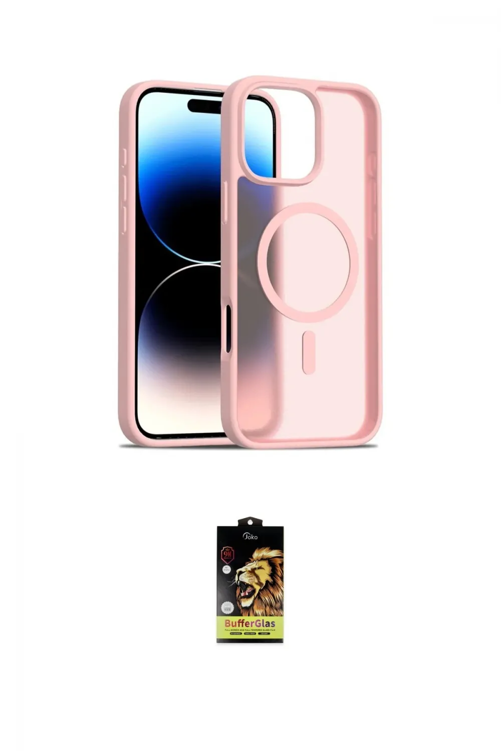 ieg™ iPhone 16 Pro Kılıf Siluet Minimal Prime - Siyah Buffer Cam Ekran Koruyucu