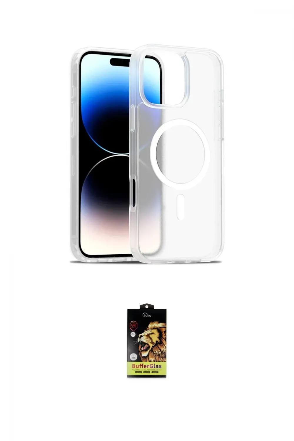 ieg™ iPhone 16 Pro Kılıf Siluet Minimal Prime - Siyah Buffer Cam Ekran Koruyucu