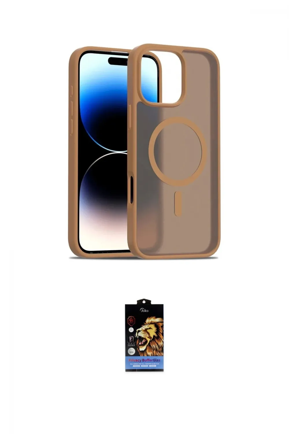 ieg™ iPhone 16 Pro Kılıf Siluet Minimal Prime - Siyah Buffer Hayalet Cam Ekran Koruyucu