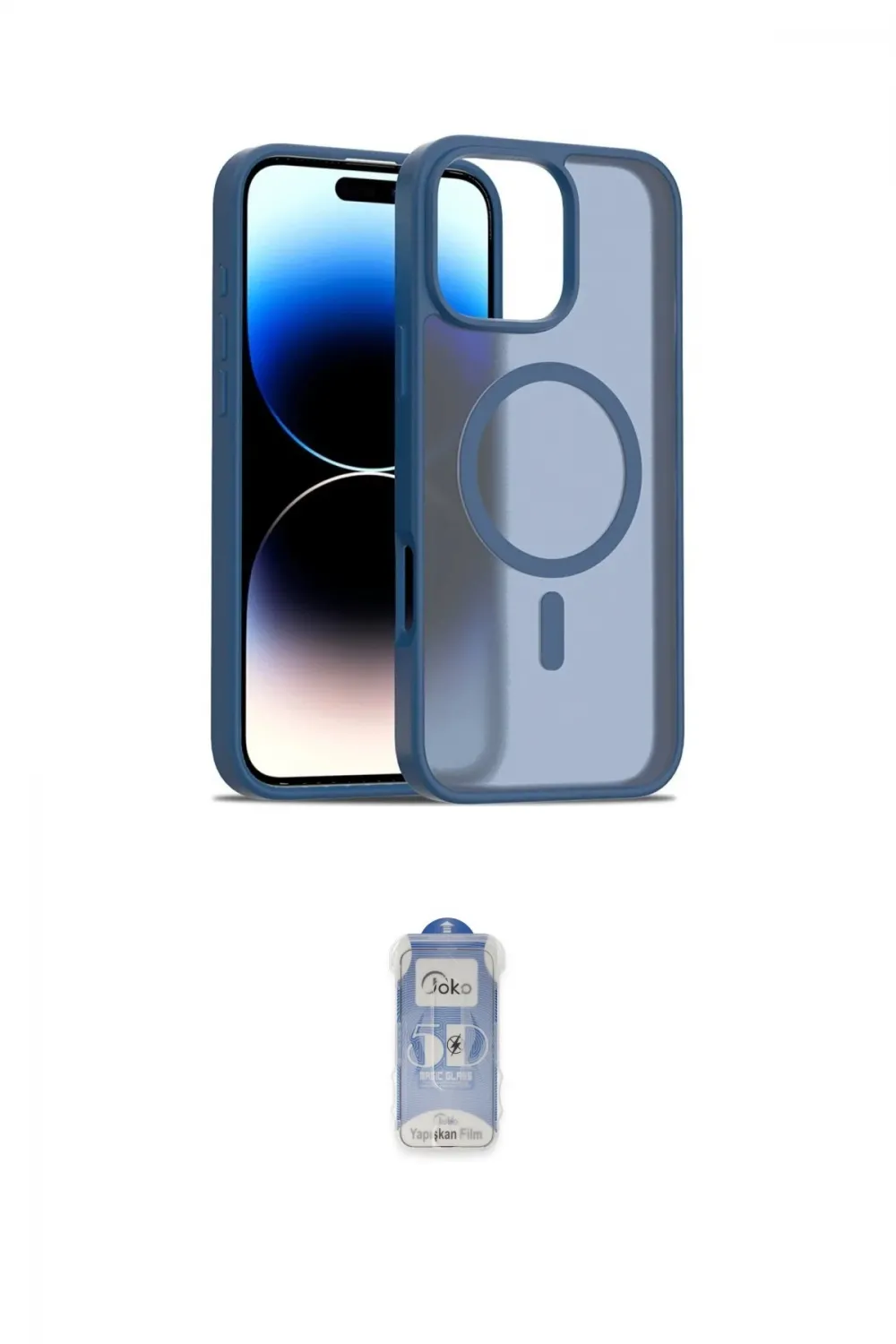ieg™ iPhone 16 Pro Kılıf Siluet Minimal Prime - Siyah Joko Magic 5D Cam
