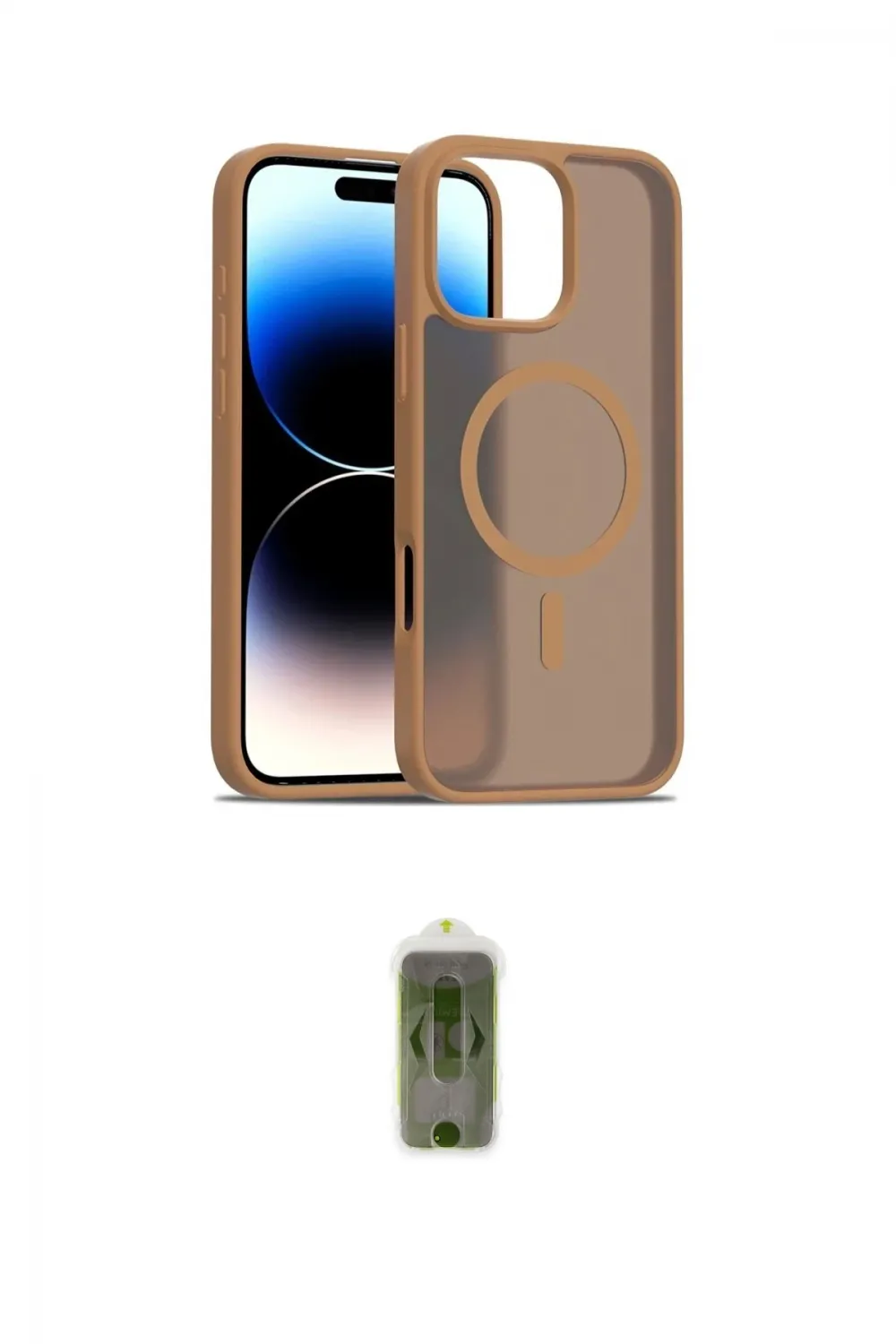 ieg™ iPhone 16 Pro Kılıf Siluet Minimal Prime - Siyah Joko Magic 5D Hayalet Cam