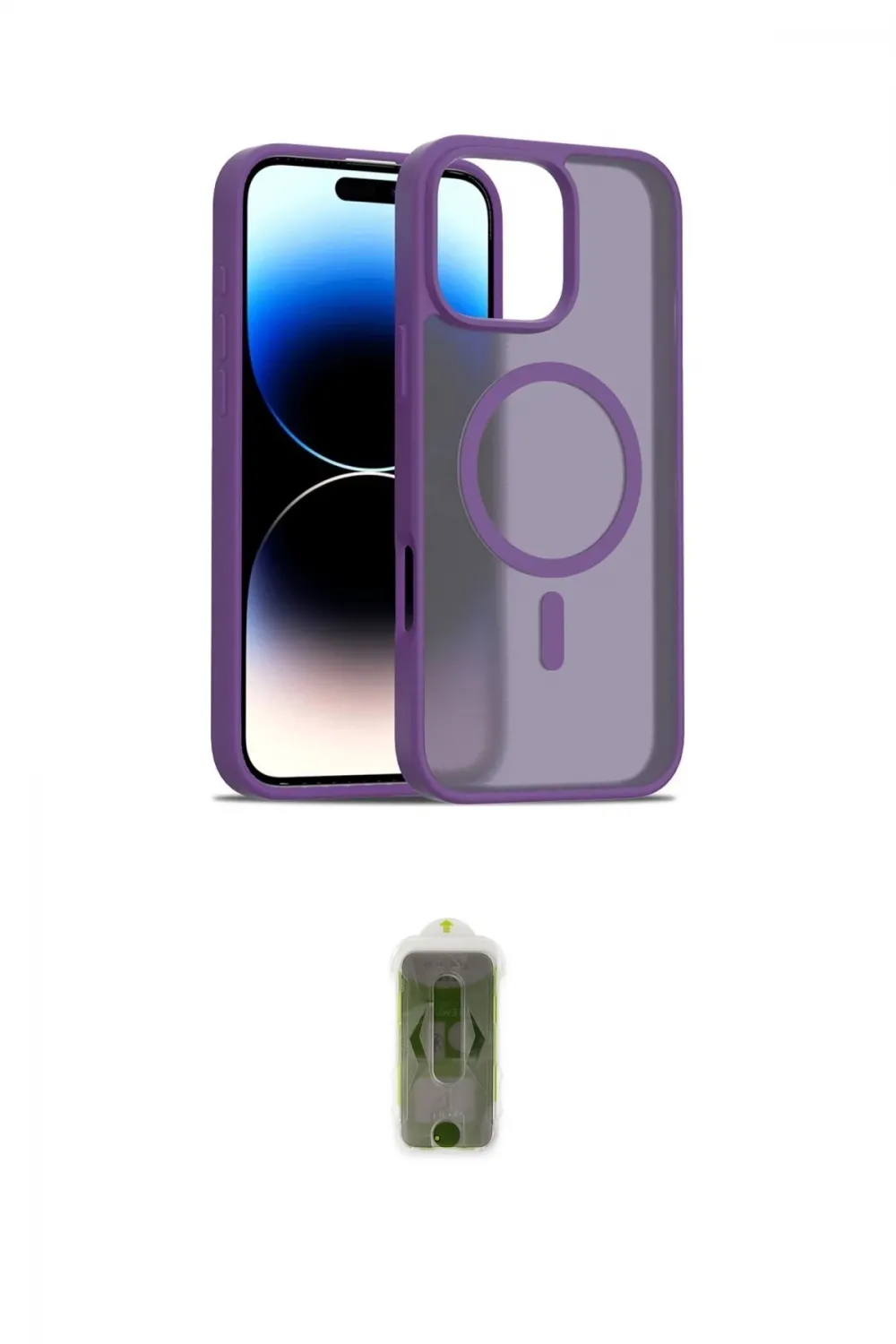 ieg™ iPhone 16 Pro Kılıf Siluet Minimal Prime - Siyah Joko Magic 5D Hayalet Cam