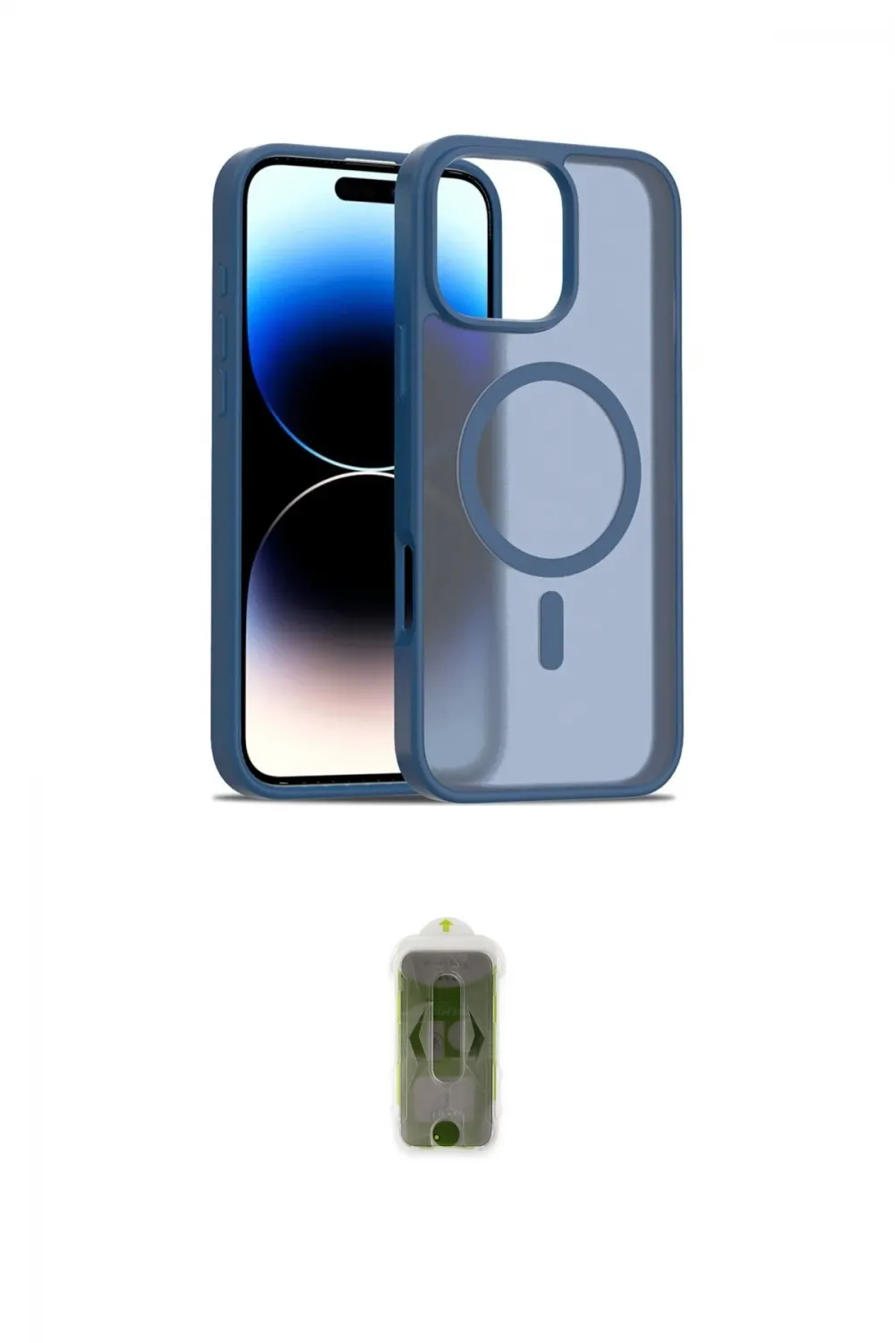 ieg™ iPhone 16 Pro Kılıf Siluet Minimal Prime - Siyah Joko Magic 5D Hayalet Cam