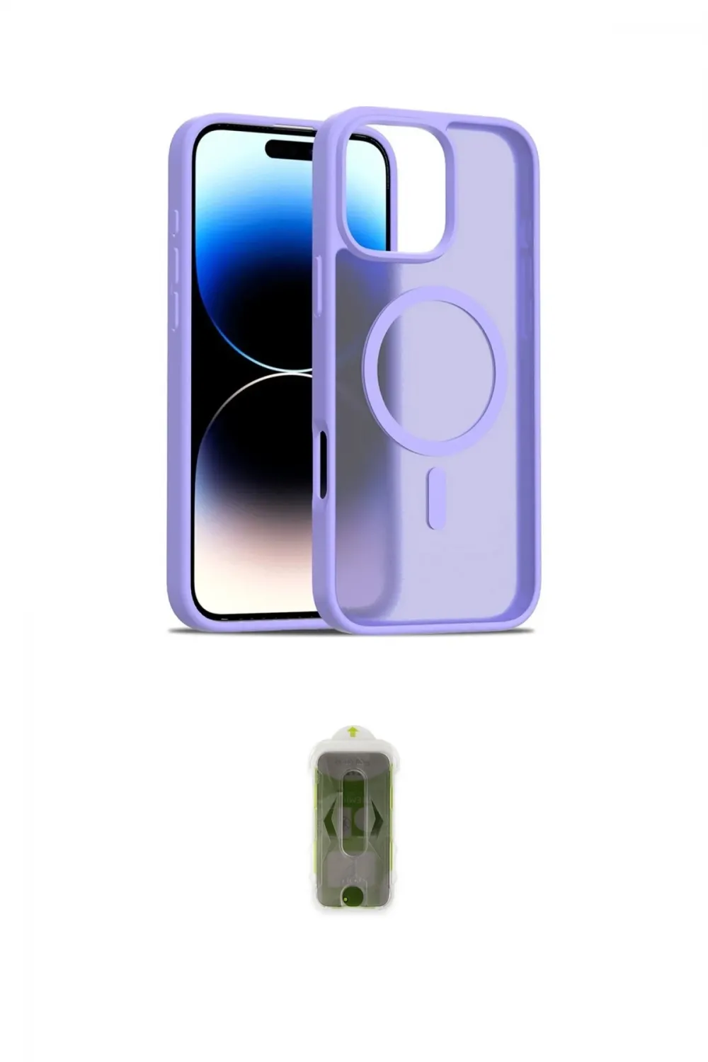ieg™ iPhone 16 Pro Kılıf Siluet Minimal Prime - Siyah Joko Magic 5D Hayalet Cam