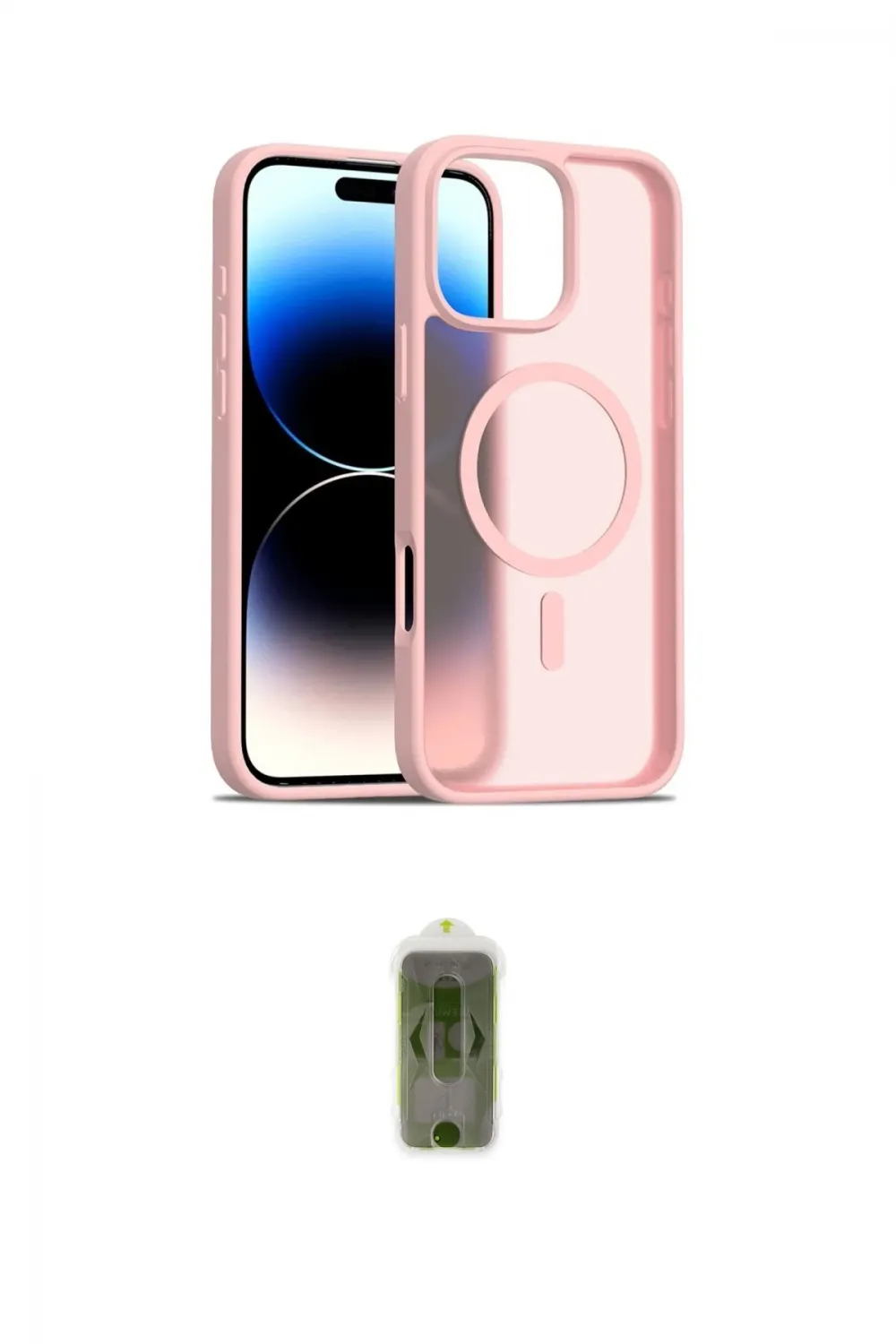 ieg™ iPhone 16 Pro Kılıf Siluet Minimal Prime - Siyah Joko Magic 5D Hayalet Cam