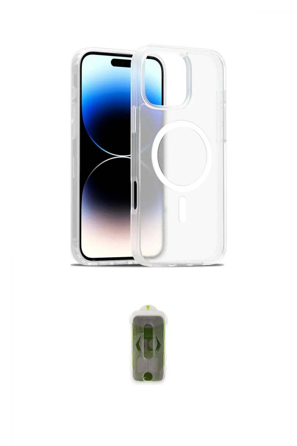 ieg™ iPhone 16 Pro Kılıf Siluet Minimal Prime - Siyah Joko Magic 5D Hayalet Cam