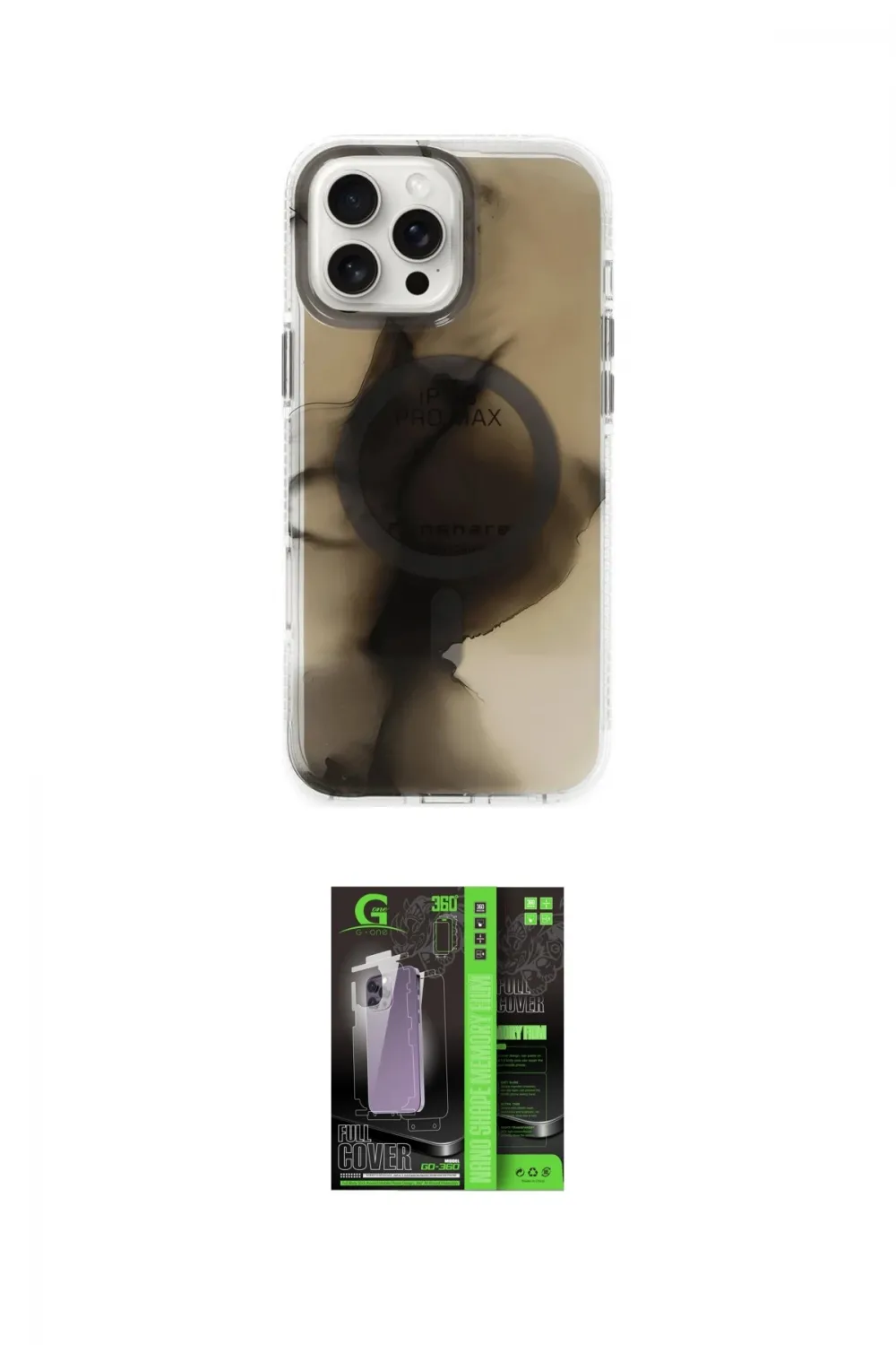 ieg™ iPhone 16 Pro Kılıf Ufuk Doku Prime - Şeffaf 360 Full Body Arka Koruyucu