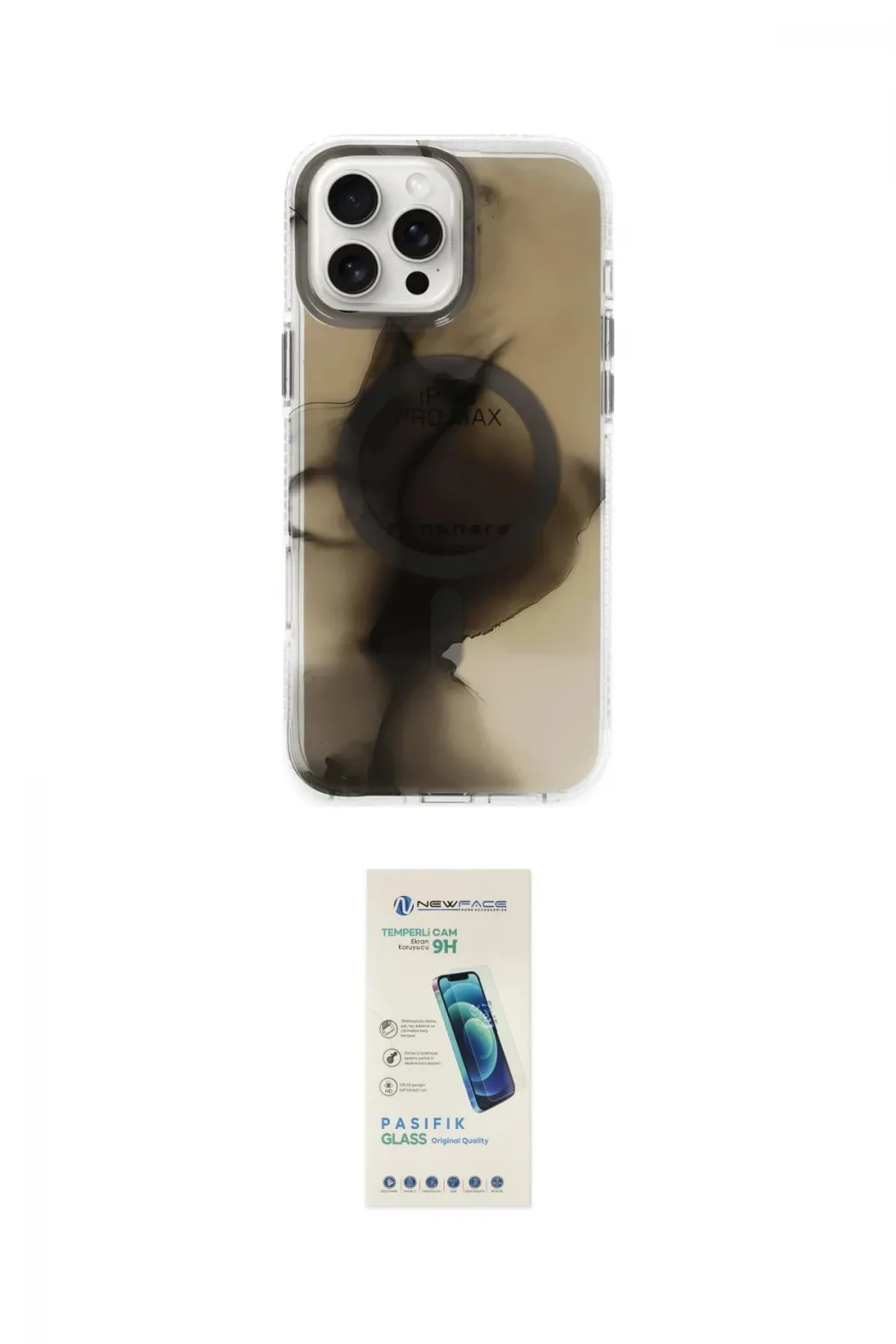 ieg™ iPhone 16 Pro Kılıf Ufuk Doku Prime - Şeffaf Pasifik Cam Ekran Koruyucu