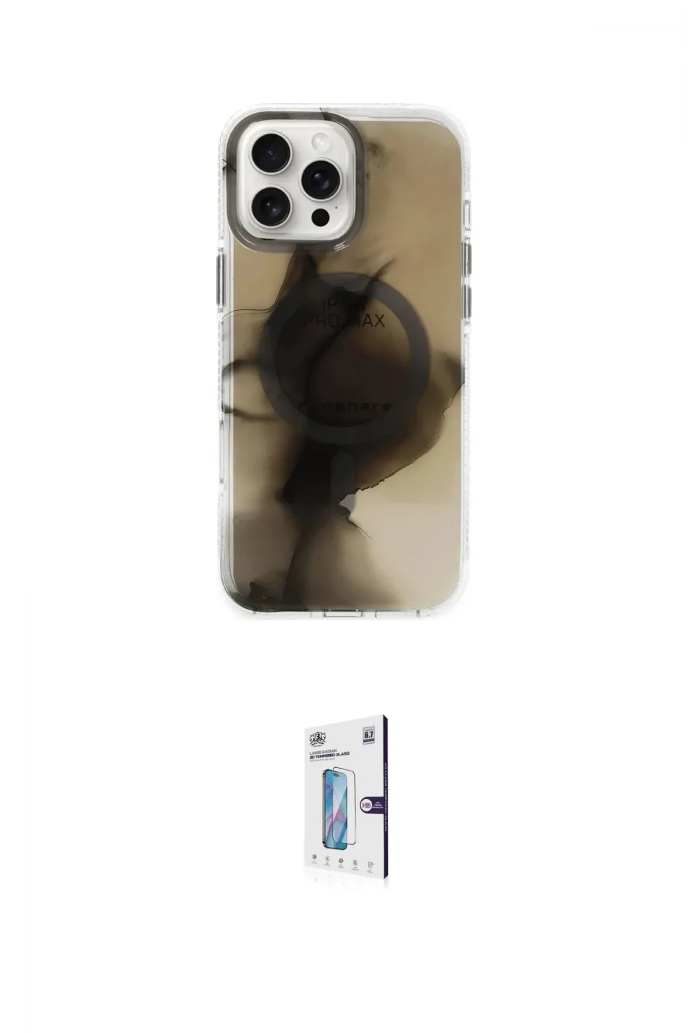 ieg™ iPhone 16 Pro Kılıf Ufuk Doku Prime - Siyah Bilvis 0.18mm Plus Cam Ekran Koruyucu