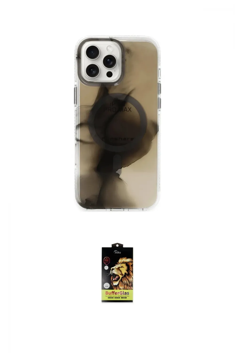 ieg™ iPhone 16 Pro Kılıf Ufuk Doku Prime - Siyah Buffer Cam Ekran Koruyucu