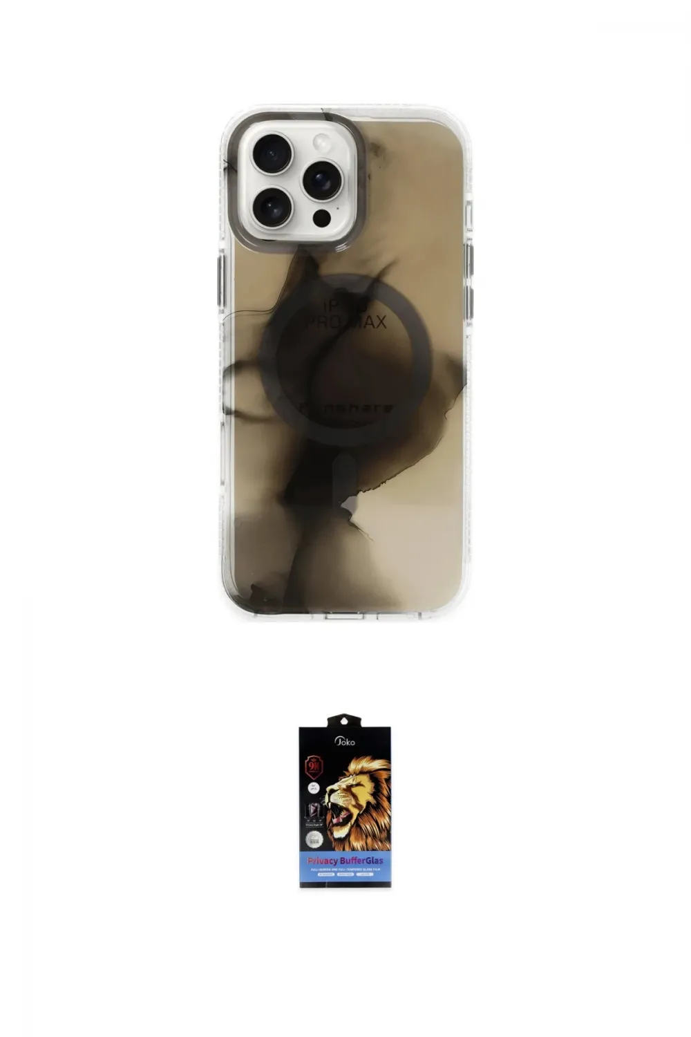 ieg™ iPhone 16 Pro Kılıf Ufuk Doku Prime - Siyah Buffer Hayalet Cam Ekran Koruyucu