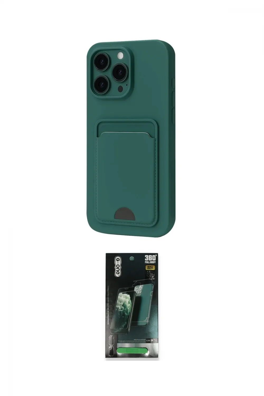 ieg™ iPhone 16 Pro Kılıf Vadi Çizgi Prime - Siyah 360 Mat Full Body Arka Koruyucu