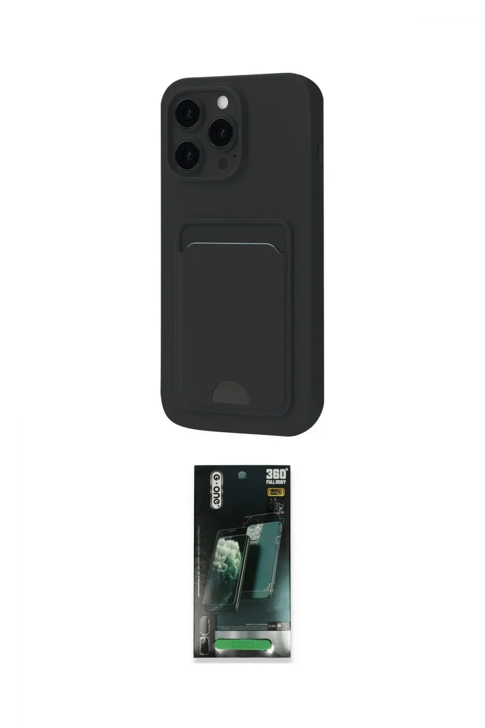 ieg™ iPhone 16 Pro Kılıf Vadi Çizgi Prime - Siyah 360 Mat Full Body Arka Koruyucu