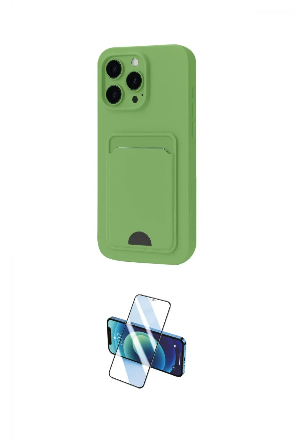 ieg™ iPhone 16 Pro Kılıf Vadi Çizgi Prime - Siyah 3D Antistatik Cam Ekran Koruyucu