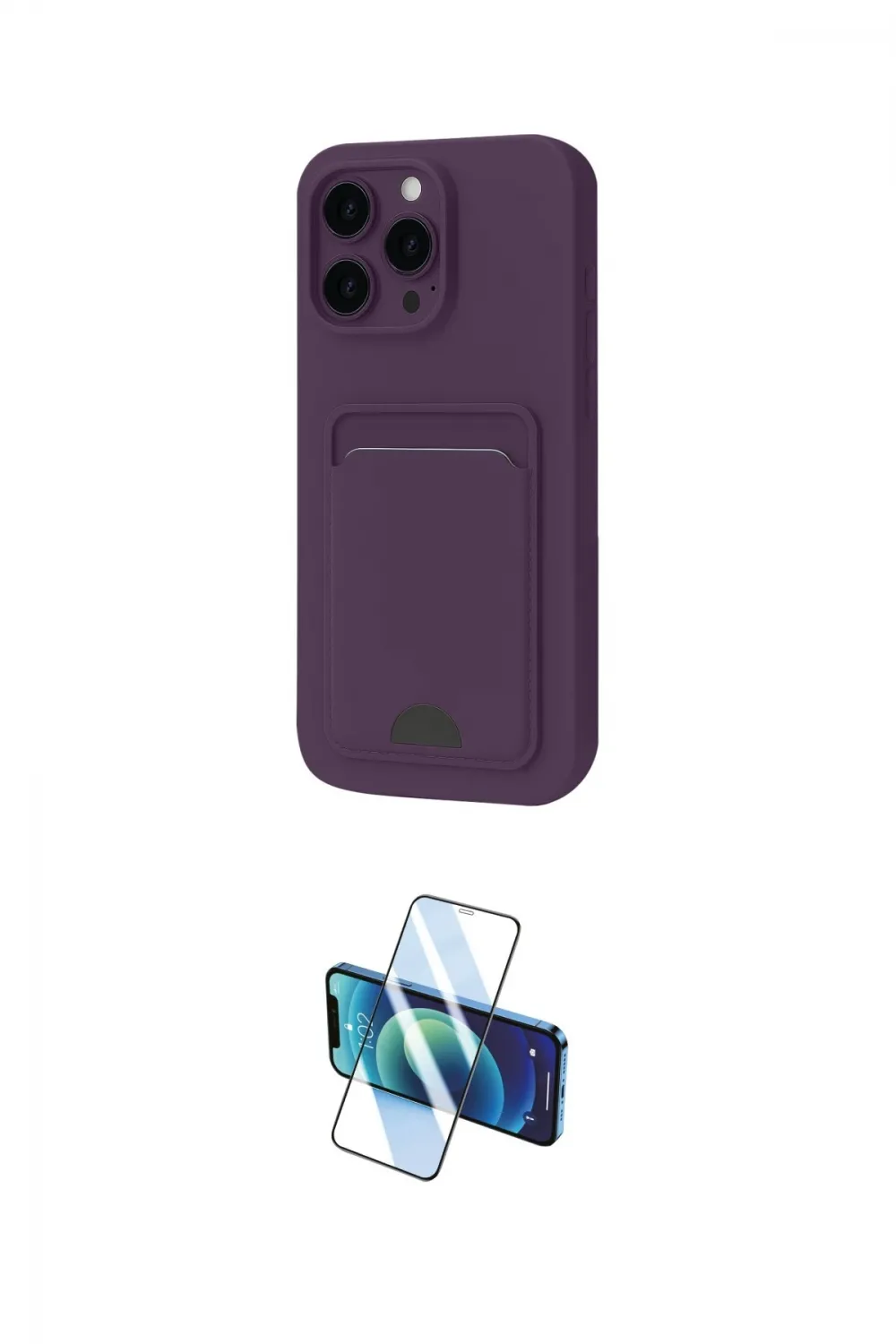 ieg™ iPhone 16 Pro Kılıf Vadi Çizgi Prime - Siyah 3D Antistatik Cam Ekran Koruyucu