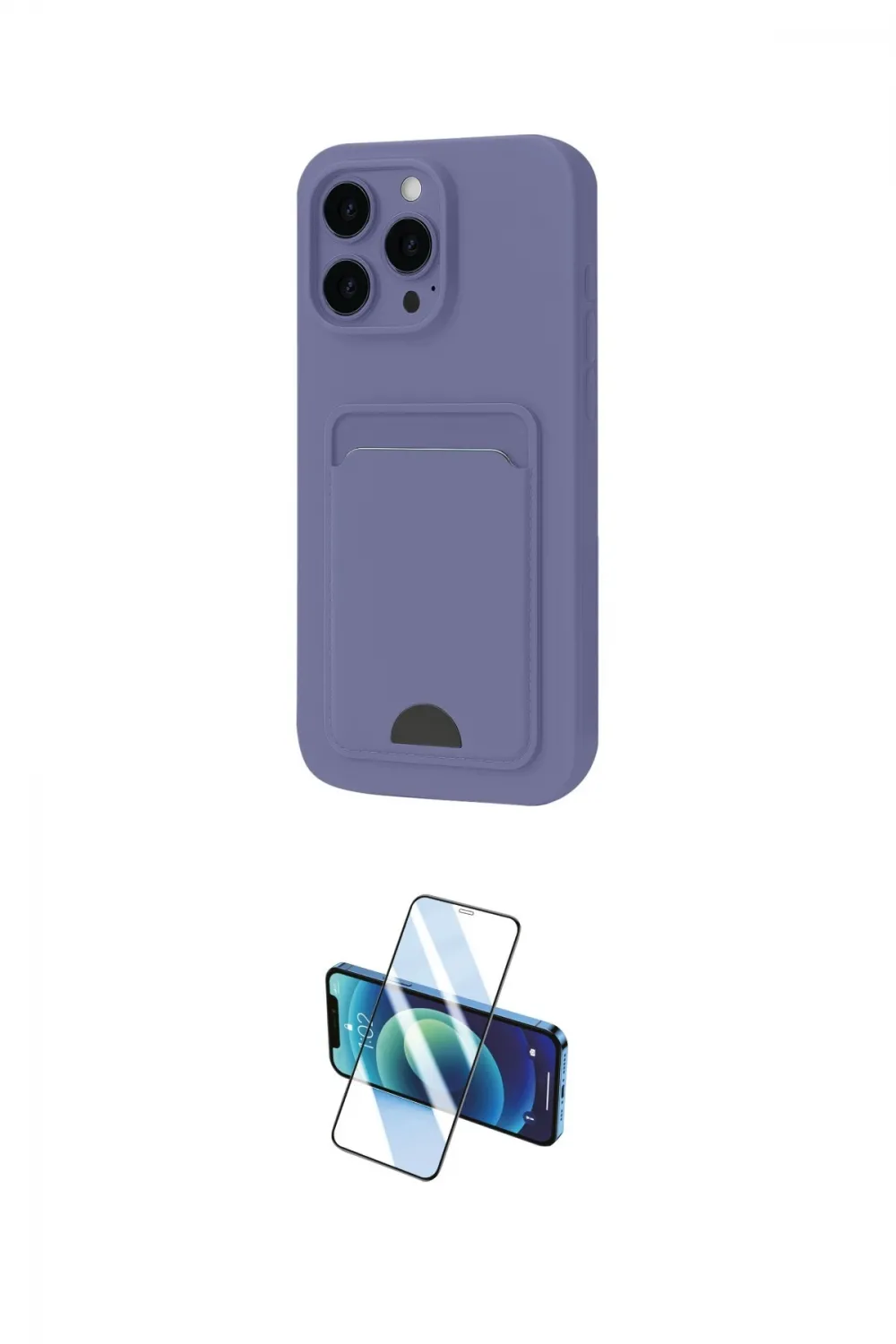 ieg™ iPhone 16 Pro Kılıf Vadi Çizgi Prime - Siyah 3D Antistatik Cam Ekran Koruyucu