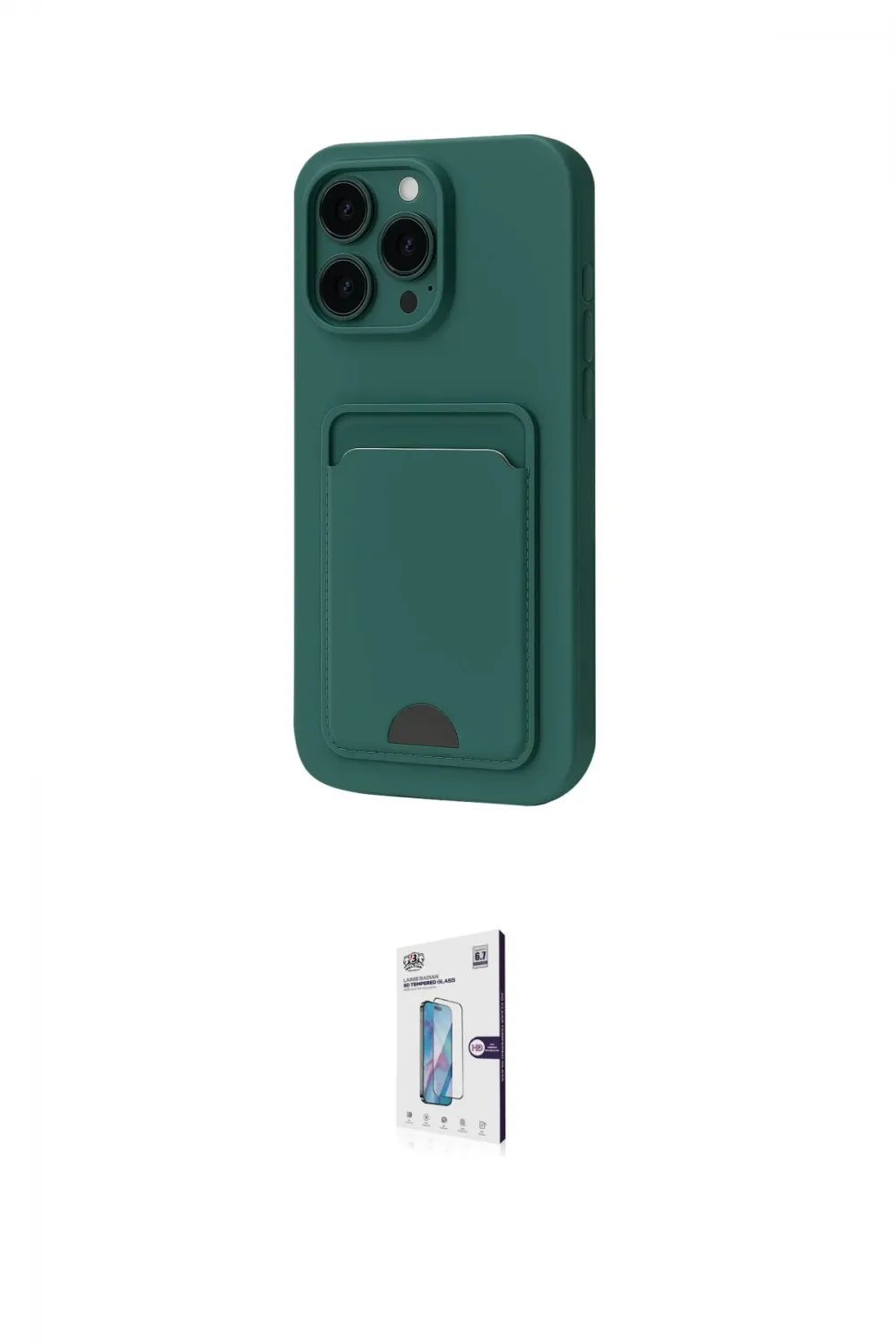 ieg™ iPhone 16 Pro Kılıf Vadi Çizgi Prime - Siyah Bilvis 0.18mm Plus Cam Ekran Koruyucu