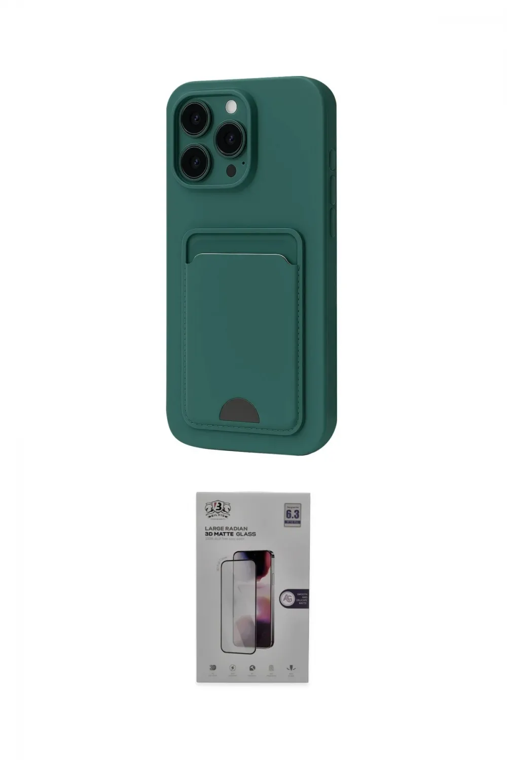 ieg™ iPhone 16 Pro Kılıf Vadi Çizgi Prime - Siyah Bilvis 3D Mat Cam Ekran Koruyucu
