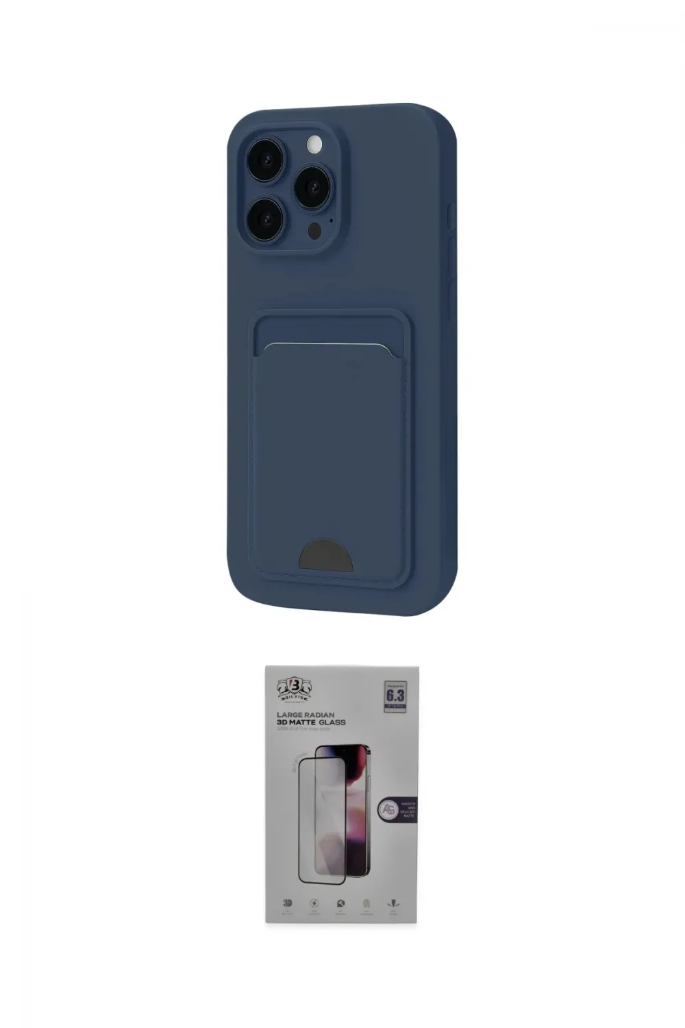 ieg™ iPhone 16 Pro Kılıf Vadi Çizgi Prime - Siyah Bilvis 3D Mat Cam Ekran Koruyucu