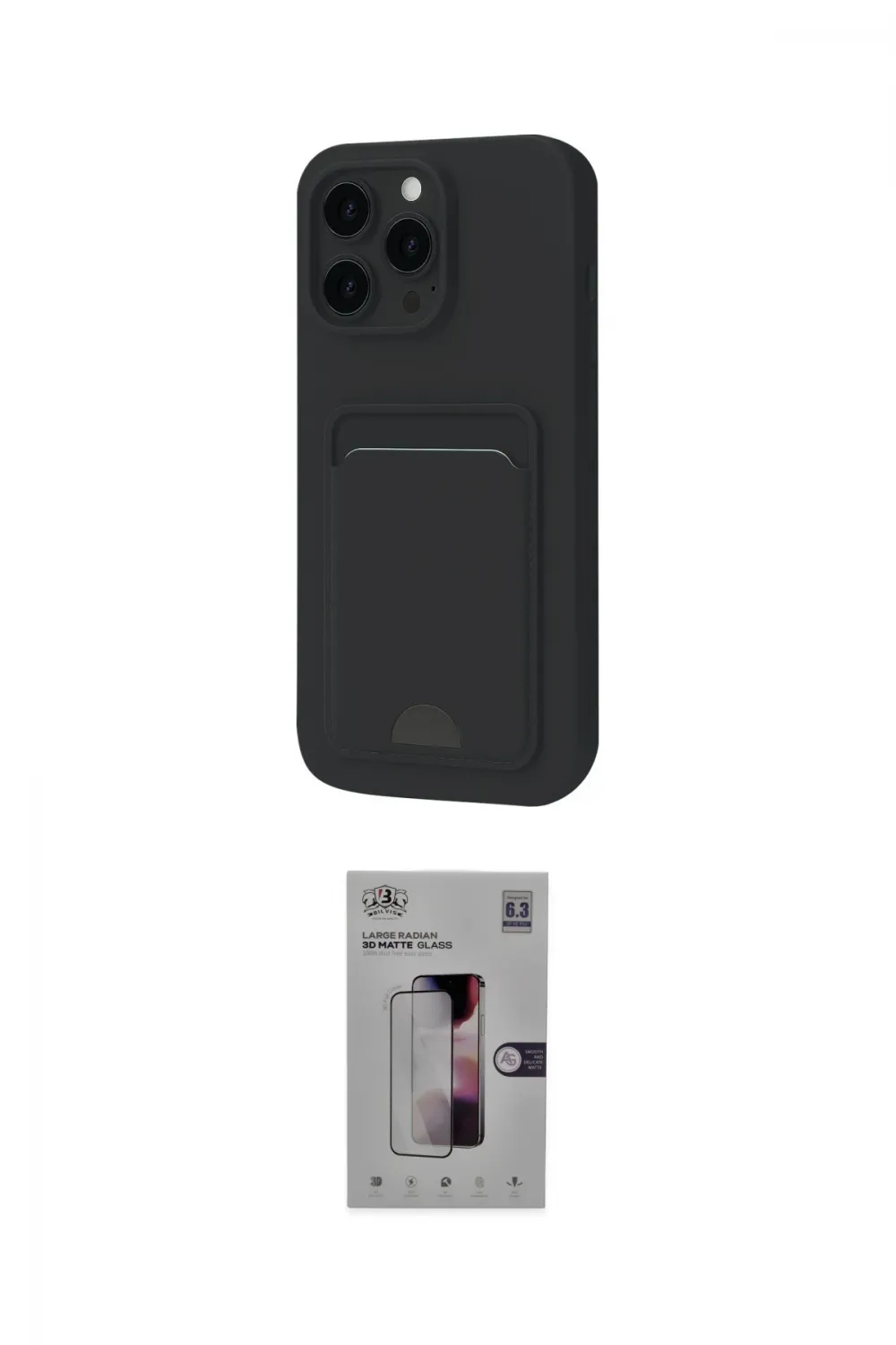 ieg™ iPhone 16 Pro Kılıf Vadi Çizgi Prime - Siyah Bilvis 3D Mat Cam Ekran Koruyucu