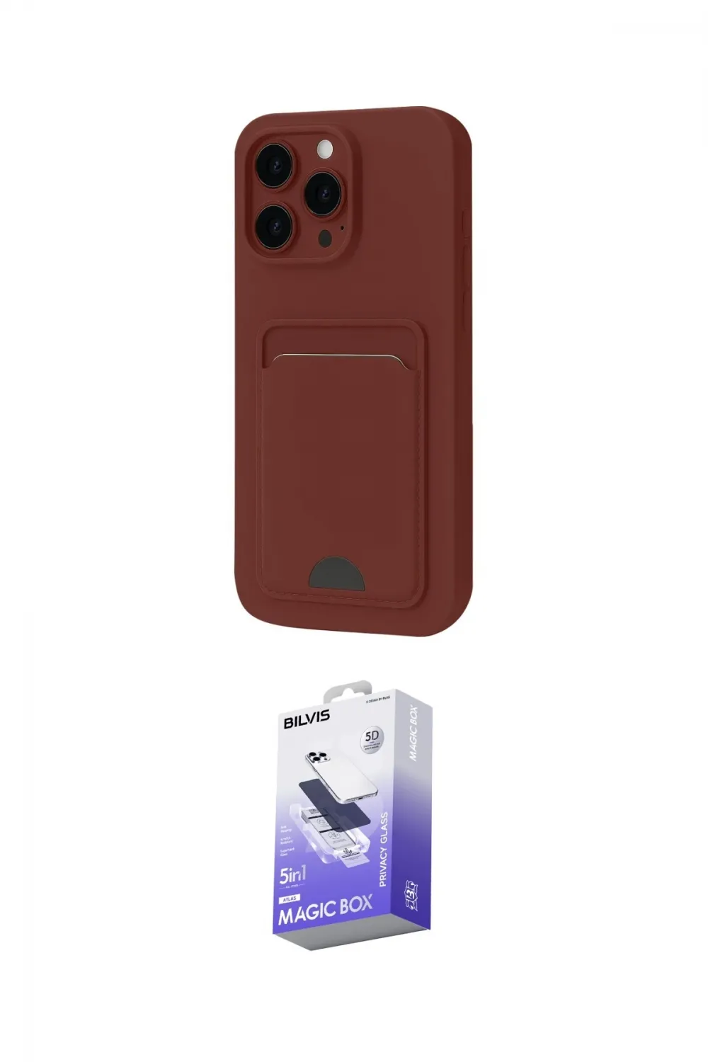 ieg™ iPhone 16 Pro Kılıf Vadi Çizgi Prime - Siyah Bilvis 5in1 5D Magic Hayalet Cam Ekran Koruyucu