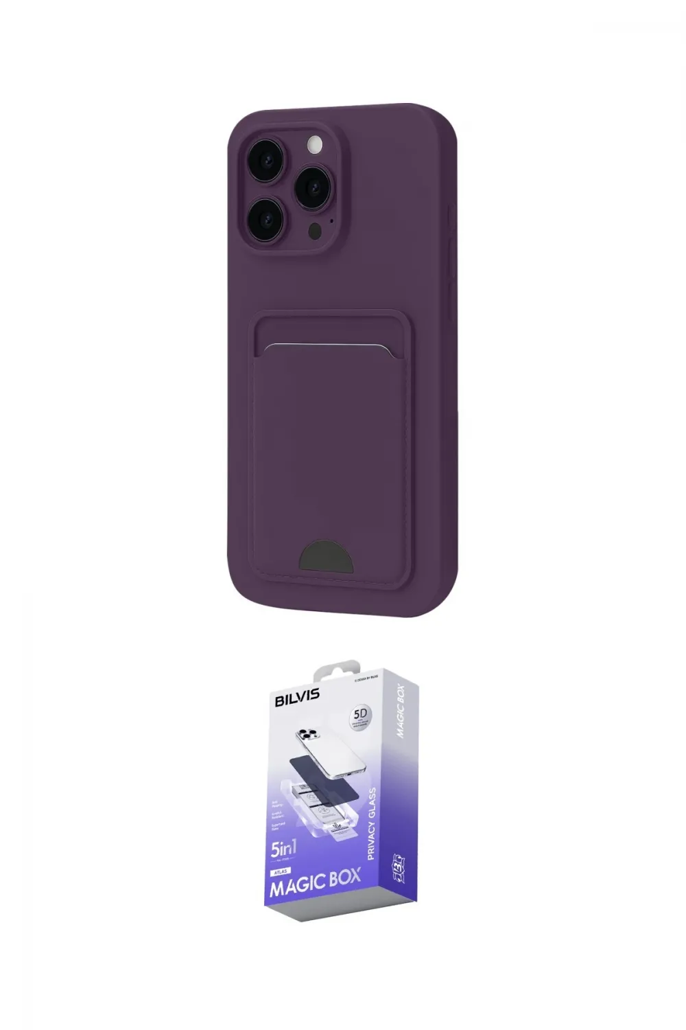 ieg™ iPhone 16 Pro Kılıf Vadi Çizgi Prime - Siyah Bilvis 5in1 5D Magic Hayalet Cam Ekran Koruyucu