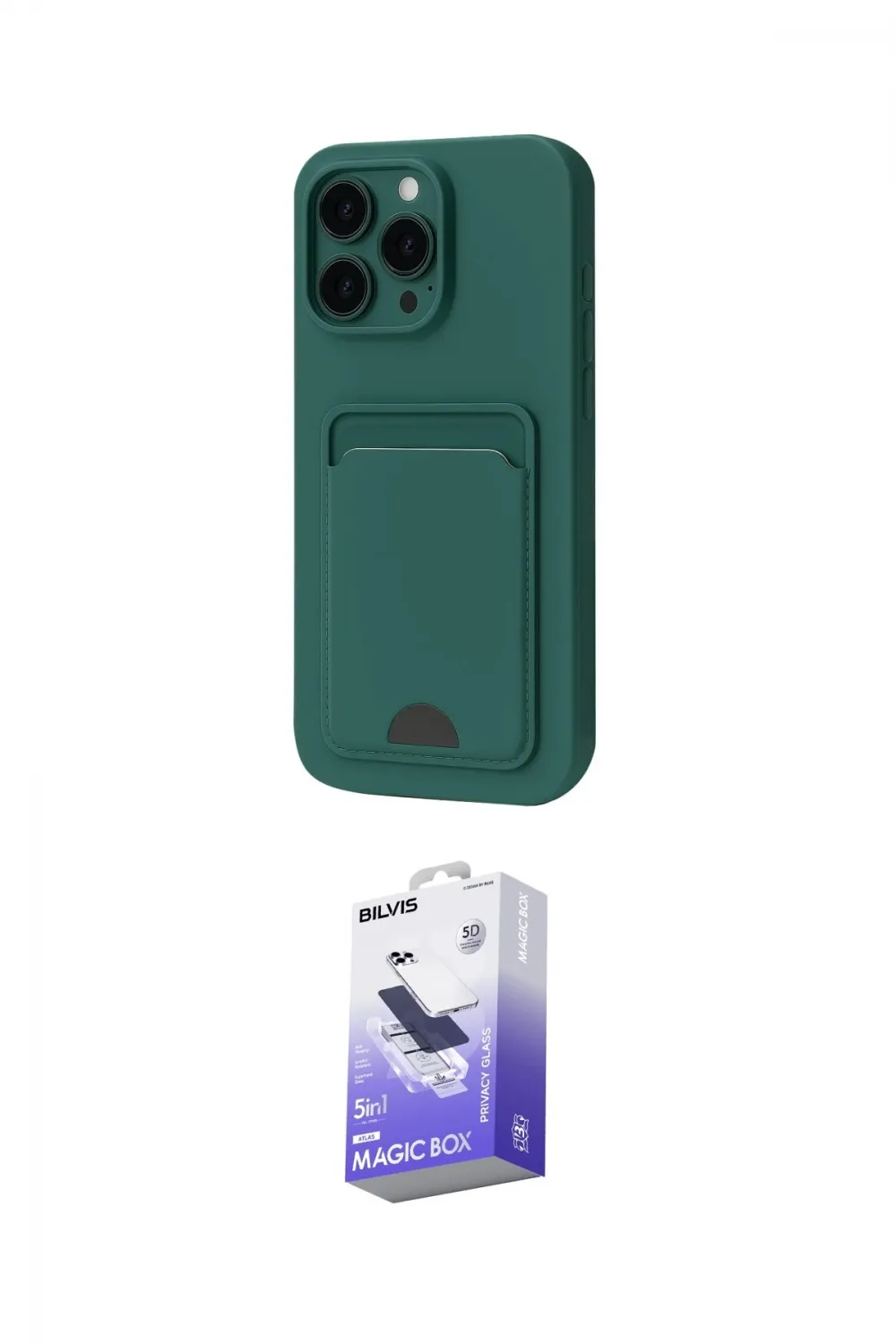 ieg™ iPhone 16 Pro Kılıf Vadi Çizgi Prime - Siyah Bilvis 5in1 5D Magic Hayalet Cam Ekran Koruyucu