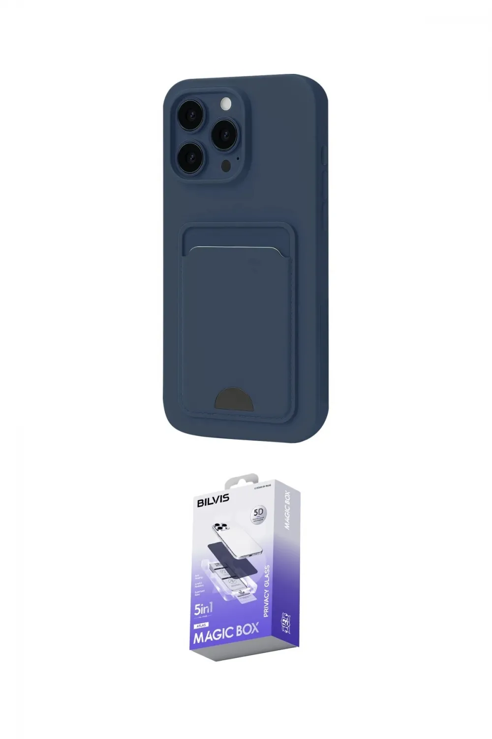 ieg™ iPhone 16 Pro Kılıf Vadi Çizgi Prime - Siyah Bilvis 5in1 5D Magic Hayalet Cam Ekran Koruyucu