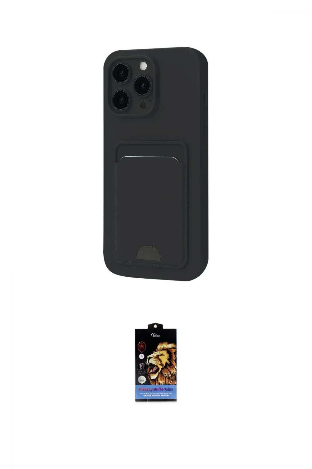 ieg™ iPhone 16 Pro Kılıf Vadi Çizgi Prime - Siyah Buffer Hayalet Cam Ekran Koruyucu