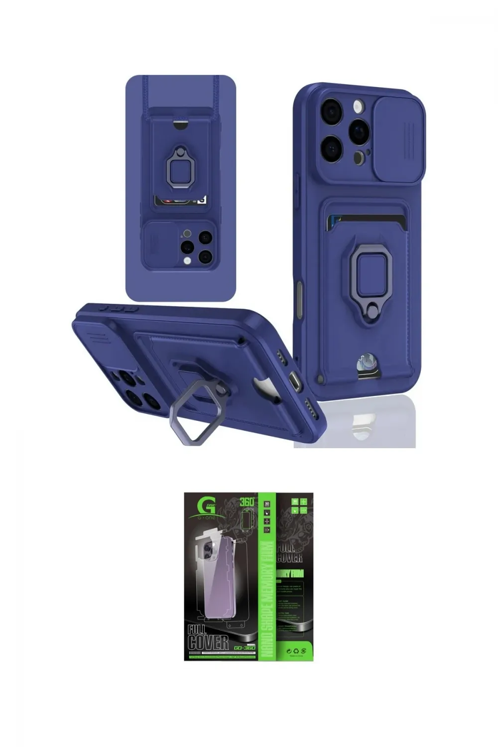 ieg™ iPhone 16 Pro Kılıf Vadi Form Prime - Şeffaf 360 Full Body Arka Koruyucu