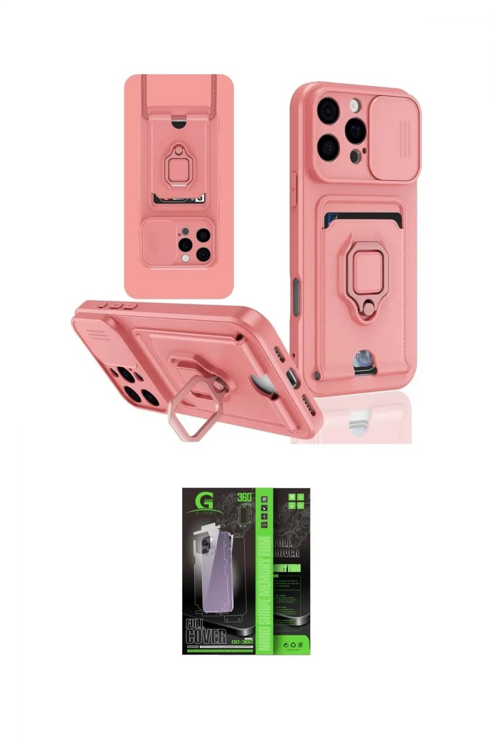 ieg™ iPhone 16 Pro Kılıf Vadi Form Prime - Şeffaf 360 Full Body Arka Koruyucu