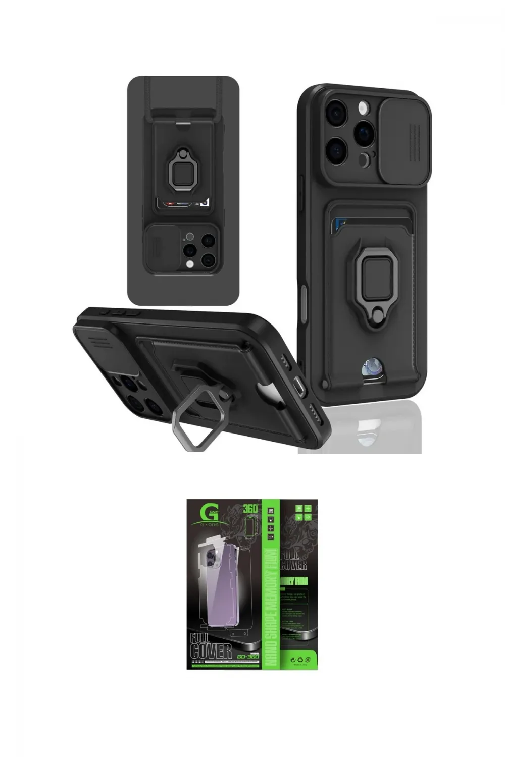 ieg™ iPhone 16 Pro Kılıf Vadi Form Prime - Şeffaf 360 Full Body Arka Koruyucu