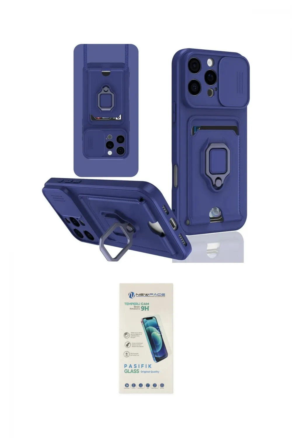 ieg™ iPhone 16 Pro Kılıf Vadi Form Prime - Şeffaf Pasifik Cam Ekran Koruyucu